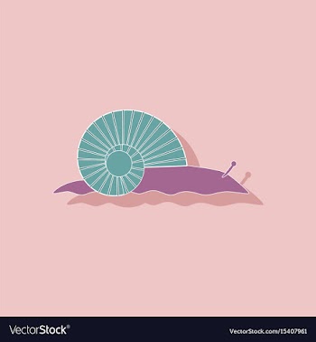 Paper sticker on background of snail vector image