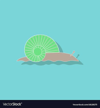 Paper sticker on background of snail vector image
