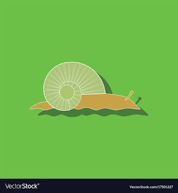 Paper sticker on background of snail vector image