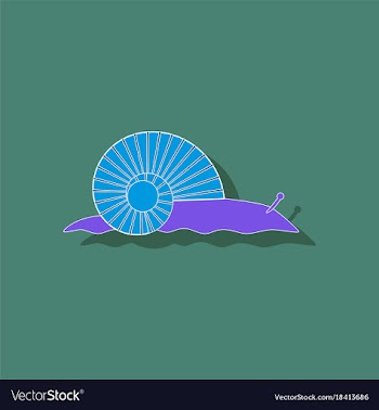 Paper sticker on background of snail vector image