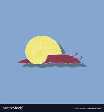 Paper sticker on background of snail vector image