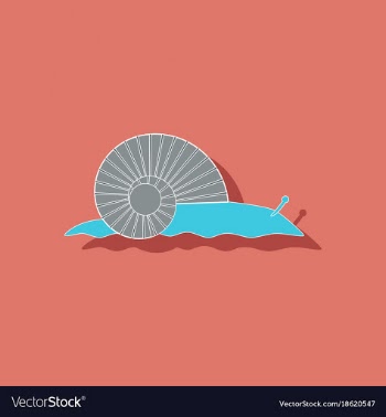 Paper sticker on background of snail vector image