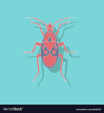 Paper sticker on background of soldier bug vector image