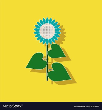 Paper sticker on background of sunflower vector image