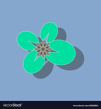 Paper sticker on background of water lily vector image