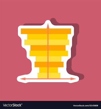 Paper sticker on stylish background 3d chart vector image
