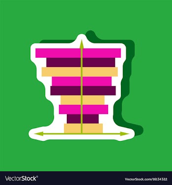 Paper sticker on stylish background 3d chart vector image