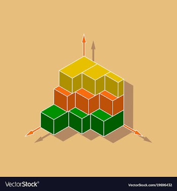 Paper sticker on stylish background 3d chart vector image
