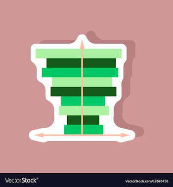 Paper sticker on stylish background 3d chart vector image