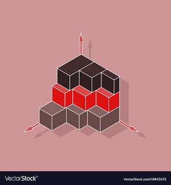 Paper sticker on stylish background 3d chart vector image