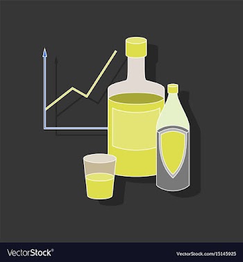 Paper sticker on stylish background alcohol vector image