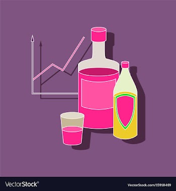 Paper sticker on stylish background alcohol vector image