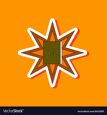 Paper sticker on stylish background alphabet book vector image