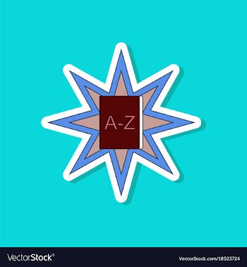 Paper sticker on stylish background alphabet book vector image