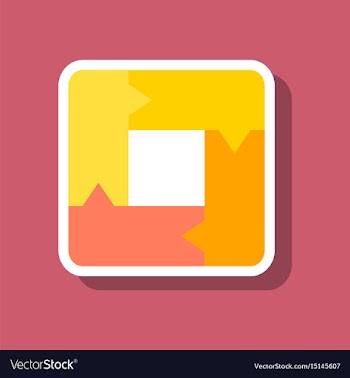 Paper sticker on stylish background arrows vector image