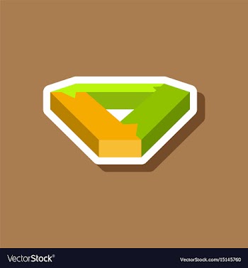Paper sticker on stylish background arrows vector image
