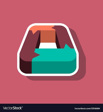 Paper sticker on stylish background arrows vector image
