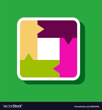 Paper sticker on stylish background arrows vector image