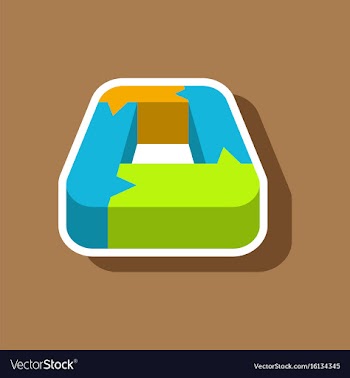 Paper sticker on stylish background arrows vector image