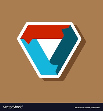Paper sticker on stylish background arrows vector image