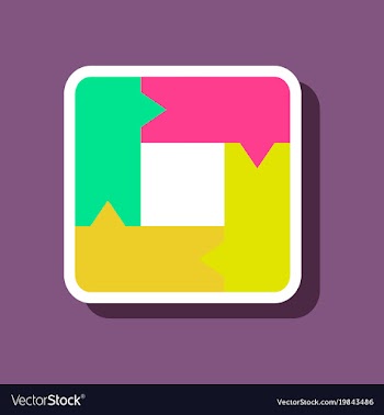 Paper sticker on stylish background arrows vector image