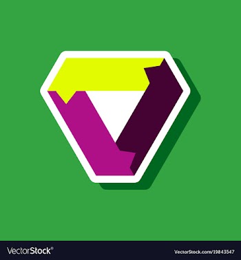 Paper sticker on stylish background arrows vector image