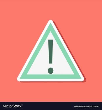 Paper sticker on stylish background attention sign vector image