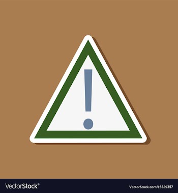 Paper sticker on stylish background attention sign vector image