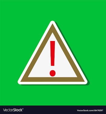 Paper sticker on stylish background attention sign vector image