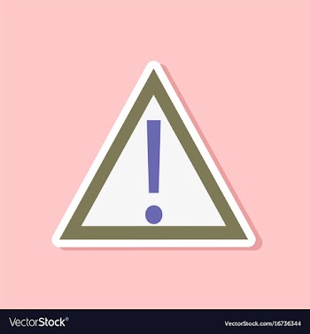 Paper sticker on stylish background attention sign vector image