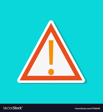 Paper sticker on stylish background attention sign vector image