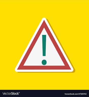 Paper sticker on stylish background attention sign vector image