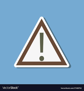 Paper sticker on stylish background attention sign vector image