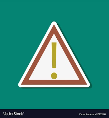 Paper sticker on stylish background attention sign vector image
