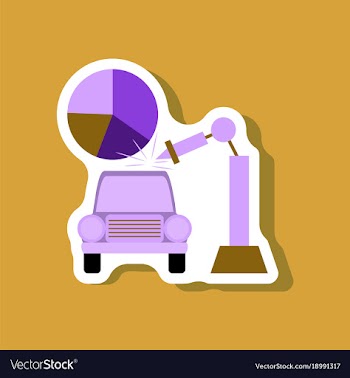 Paper sticker on stylish background automotive vector image