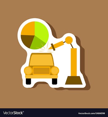 Paper sticker on stylish background automotive vector image