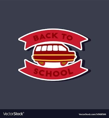 Paper sticker on stylish background back to school vector image
