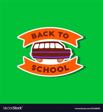 Paper sticker on stylish background back to school vector image