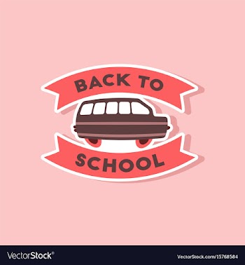 Paper sticker on stylish background back to school vector image