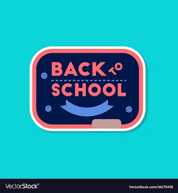 Paper sticker on stylish background back to vector image