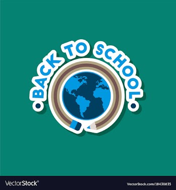 Paper sticker on stylish background back to vector image