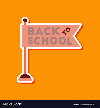 Paper sticker on stylish background back to vector image