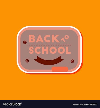 Paper sticker on stylish background back to vector image