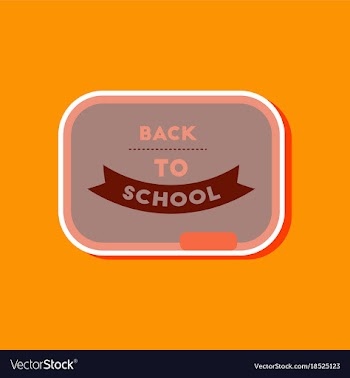 Paper sticker on stylish background back to vector image