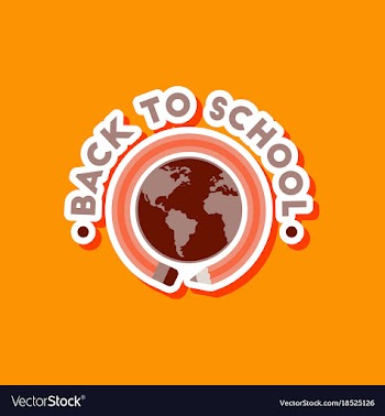 Paper sticker on stylish background back to vector image