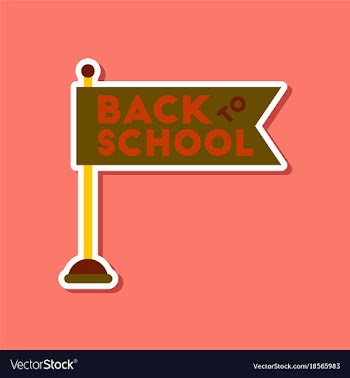 Paper sticker on stylish background back to vector image