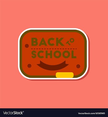 Paper sticker on stylish background back to vector image
