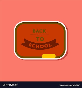 Paper sticker on stylish background back to vector image