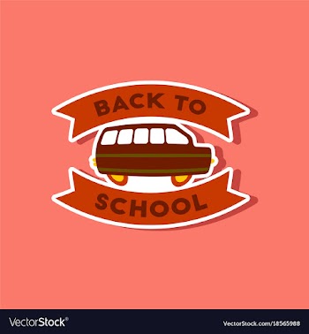 Paper sticker on stylish background back to vector image