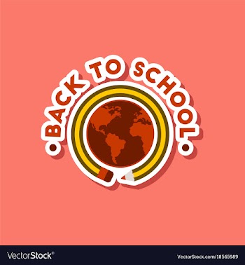 Paper sticker on stylish background back to vector image
